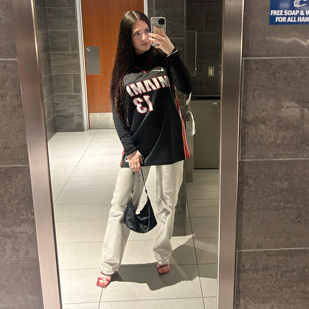 Zara metallic jeans